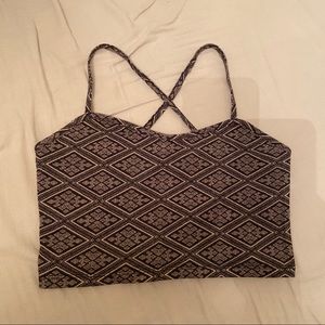 Tribal print crop top